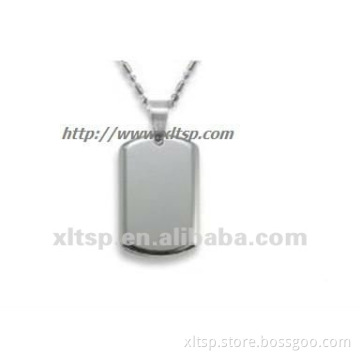 Silver Bag tag with stainless steel chain